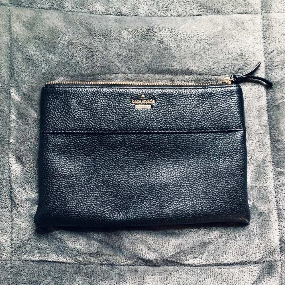 Kate Spade Black Leather Clutch